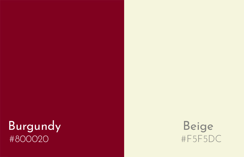 What Color Goes With Burgundy? Hex Codes + Names