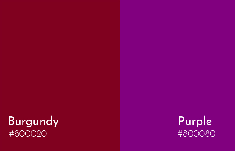 burgundy + purple