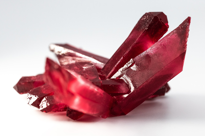 Less common than rubies, red tourmaline is another precious gemstone. You’ll find red tourmaline used in jewelry, but it’s not as expensive as rubies.