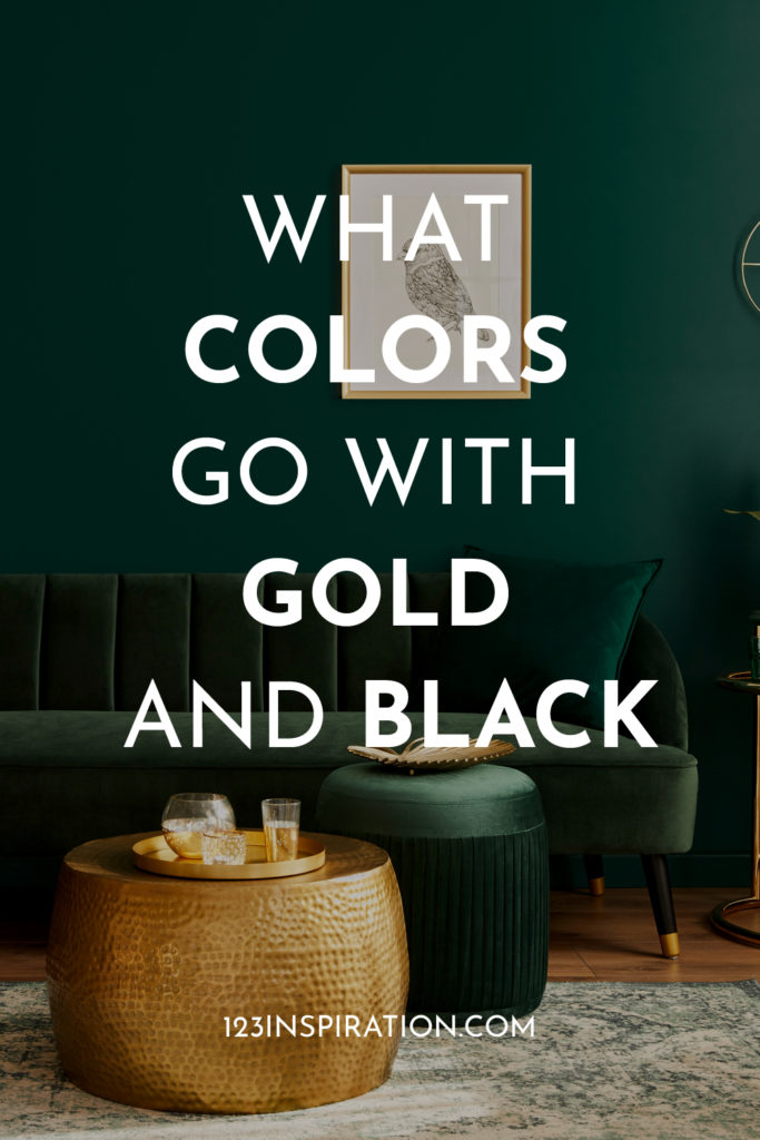 Gold stands out when juxtaposed with black - it even glimmers. The darker color enunciates the shine and shimmer of the golden color when placed side by side. 