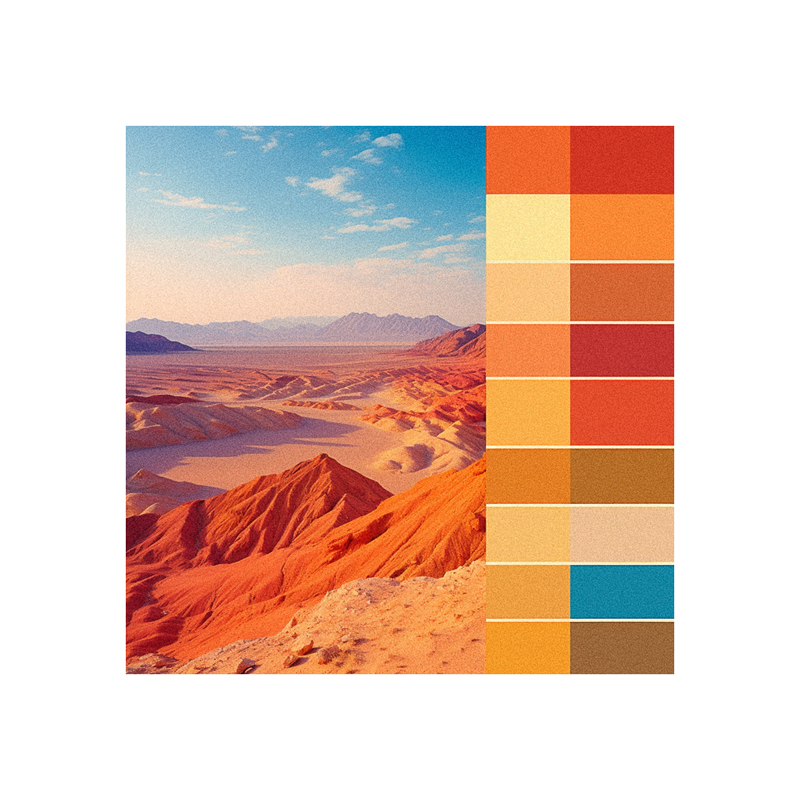 Death valley color palette.