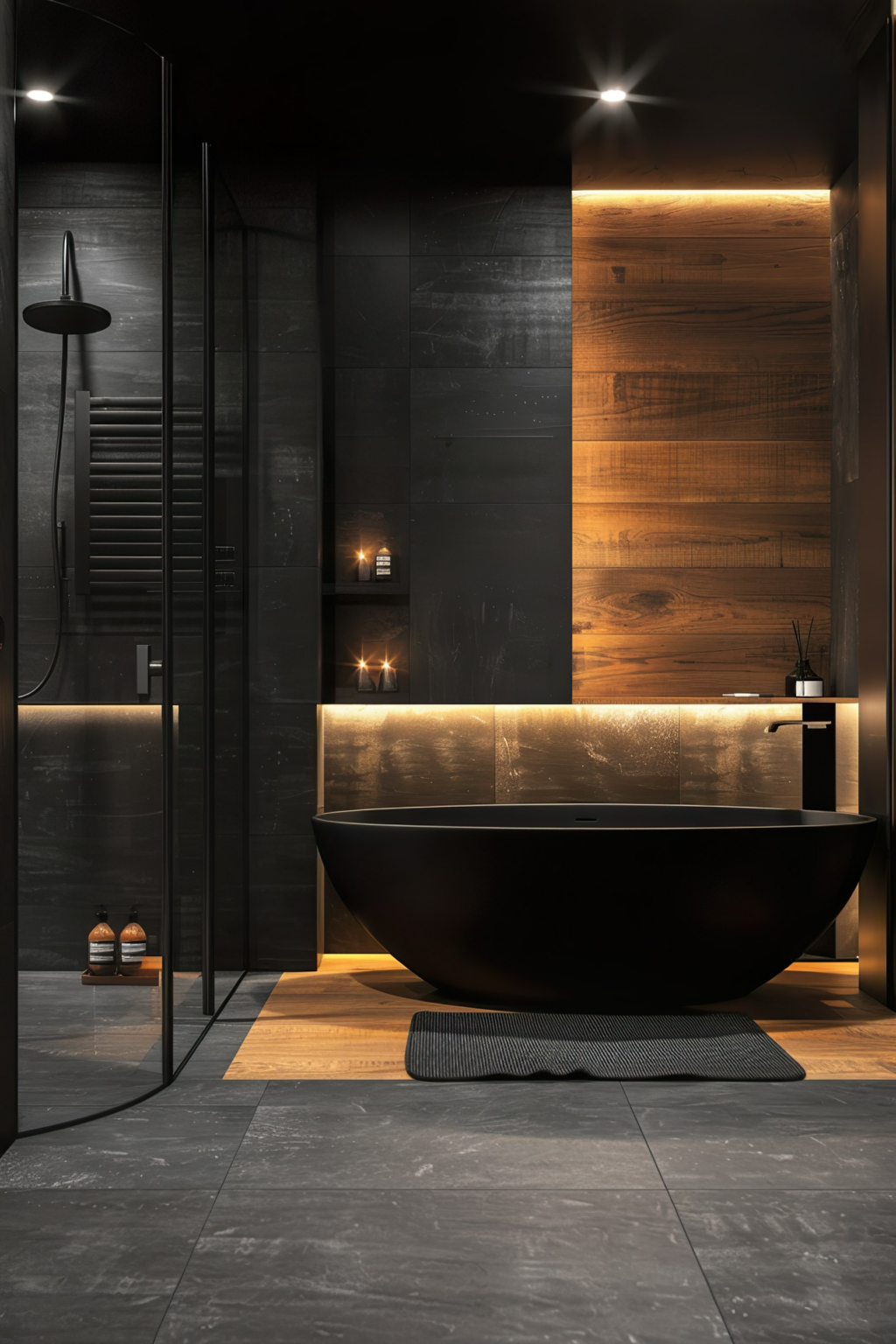 Rustic Black And Wood Bathroom Designs - 123 Inspiration