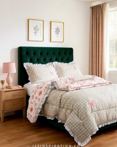 14 Preppy Bedroom Ideas in Pink and Green That Actually Look Pulled Together